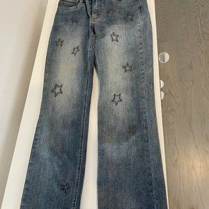 Embellished (Stars) Cropped Joseph Ribkoff  Denim Jean
